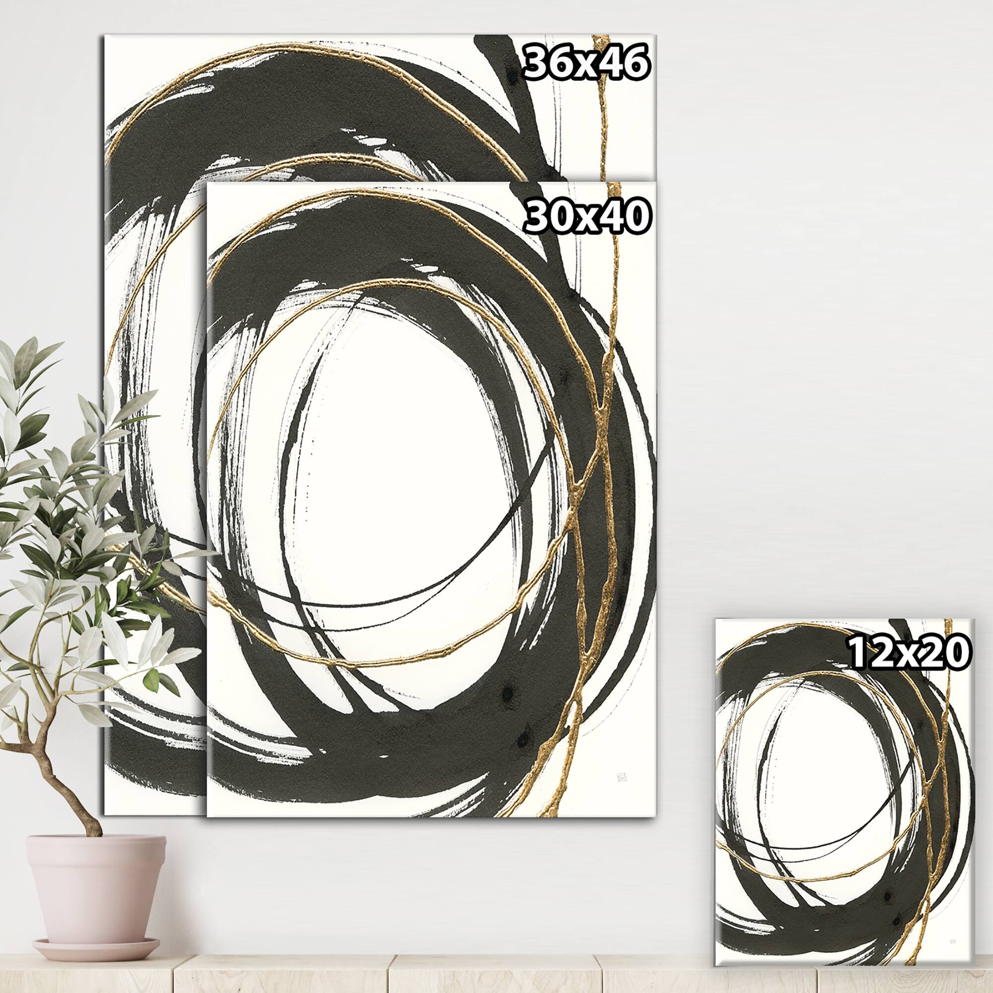 Designart - Gold Glamour Circle III